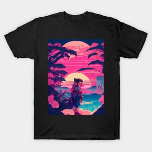 Synthwave japanese princess T-Shirt